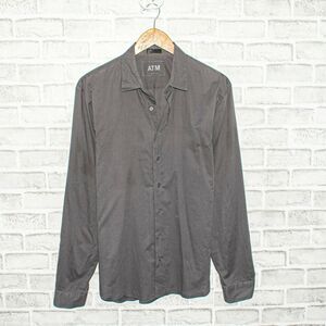 ATM Anthony Thomas Melillo Small Button up Poplin Shirt Gray Cotton